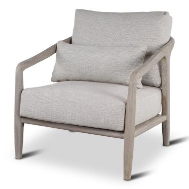 Classic Home Aria Outdoor Accent Chair in Gray