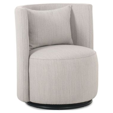 Classic Home Kai Outdoor Swivel Accent Chair in Light in Gray