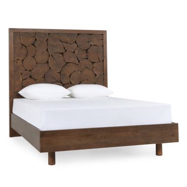 Classic Home Jaxon Wood Queen Bed in Cocoa Brown