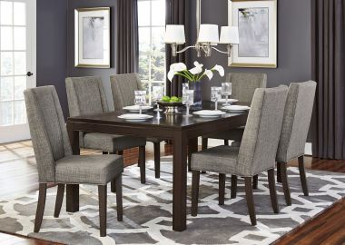 Homelegance Kavanaugh 7pc Dining Table Set in Brownish gray