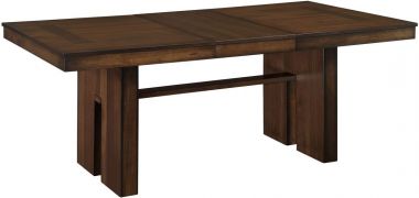 Homelegance Sedley Trestle Dining Table in Chocolate Brown