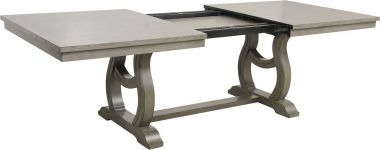 Homelegance Vermillion Trestle Table, Oak Vner in Gray Cashmere