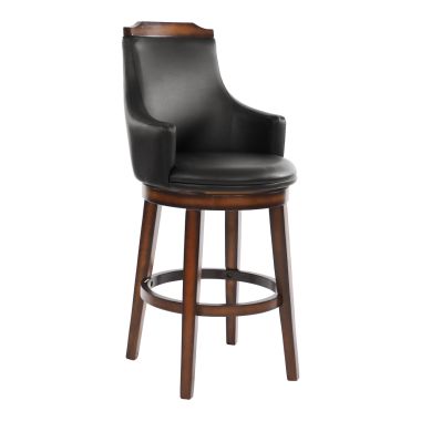 Homelegance Bayshore Swivel Pub Height Chair in Medium Walnut - Set of 2