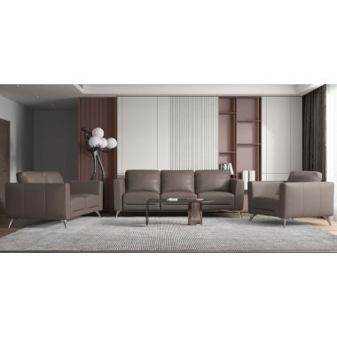 ACME Malaga 3pc Livingroom Set, Taupe Leather