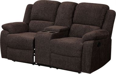 ACME Madden Loveseat with Console (Motion), Brown Chenille