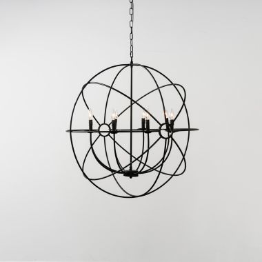 Classic Home Derince Iron Chandelier, Large