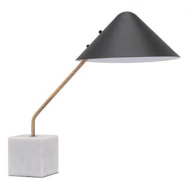 Zuo Modern Pike Table Lamp in Black & White