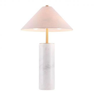 Zuo Modern Ciara Table Lamp in Beige & White
