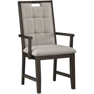 Homelegance Rathdrum Arm Chair in Dark Oak / Gray - Set of 2