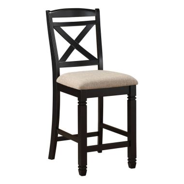 Homelegance Baywater Counter Height Chair in Black - Set of 2