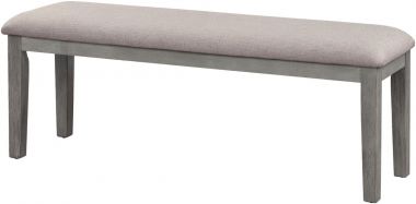 Homelegance Armhurst Bench in Wire Brushed Dark Gray and Light Gray