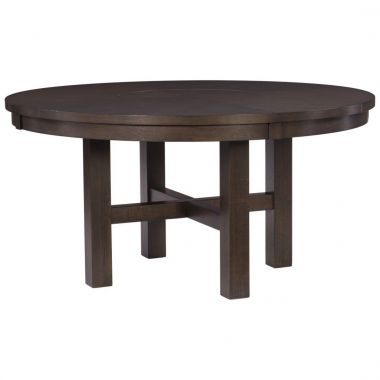 Homelegance Josie Round Dining Table with Lazy Susan in Espresso