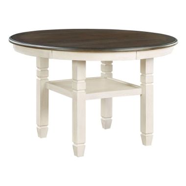 Homelegance Asher Dining Table in Brown and Antique White