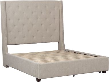 Homelegance Fairborn California King Bed in Beige Fabric