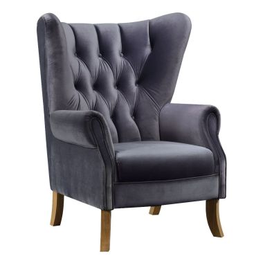 ACME Adonis Accent Chair, Gray Velvet