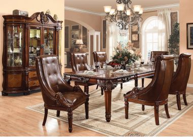 ACME Winfred 7pc Furniture Dining Room Sets in Cherry