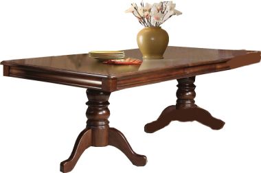 ACME Mahavira Dining Table with Double Pedestal in Espresso