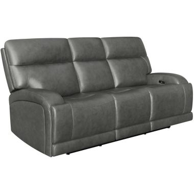 Coaster Longport Upholstered Power Sofa in Charcoal