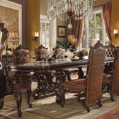 ACME Versailles 120" Dining Table in Brown