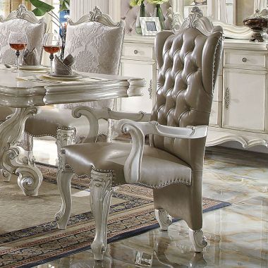 ACME Versailles Arm Chair in Ivory - Set of 2
