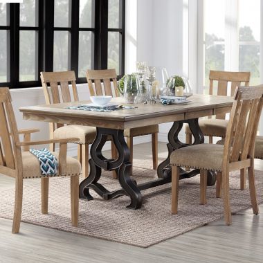 ACME Nathaniel Dining Table, Maple