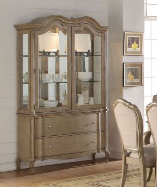ACME Chelmsford Hutch and Buffet in Antique Taupe