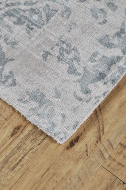 Feizy Nadia Distressed Damask Rug, Blue/Gray Mist, 3ft-6in x 5ft-6in Area Rug