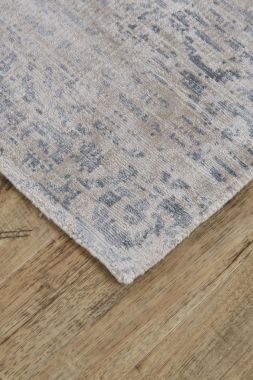 Feizy Nadia Distressed Damask Rug, Aegean Blue/Opal Gray, 3ft-6in x 5ft-6in