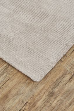 Feizy Batisse Luxe Viscose Handwoven Rug, Oyster Gray, 3ft - 6in x 5ft - 6in Area Rug