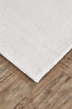Feizy Batisse Luxe Viscose Handwoven Rug, Bright White, 3ft - 6in x 5ft - 6in Area Rug