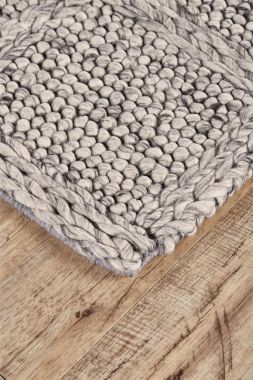 Feizy Berkeley Eco-Friendly Braided Area Rug, Natural Ivory/Gray, 3ft-6in x 5ft-6in