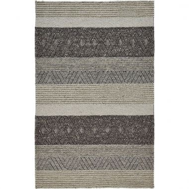 Feizy Berkeley Modern Eco-Friendly Braided Area Rug, Chracoal Gray/Tan, 3ft-6in x 5ft-6in