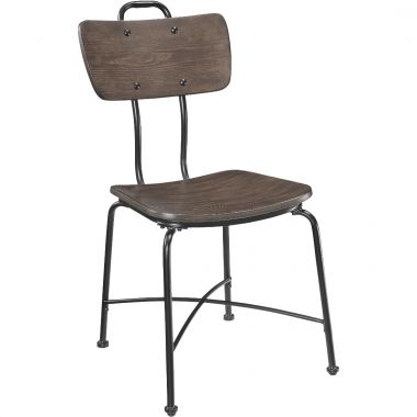 ACME Garron Side Chair, Walnut and Black - Set of 2