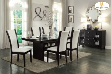 Homelegance 72" Daisy 7pc Dining Table Set in Espresso