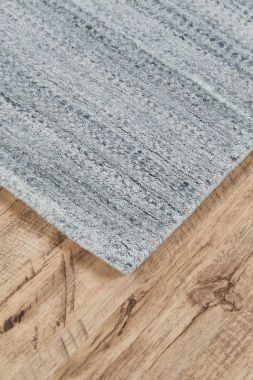 Feizy Milan Ombre Striped Rug, Misty Blue/Gray, 3ft - 6in x 5ft - 6in Area Rug