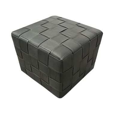 Classic Home Weston Ottoman in Onyx Mirage Leather