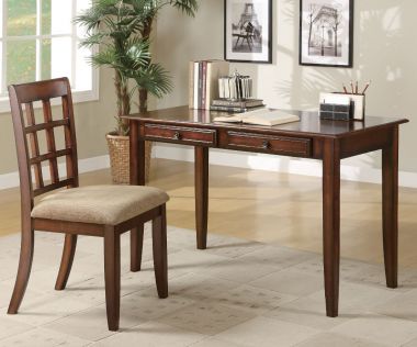 Coaster 800778 Chestnut Traditional 2Pc Desk and Chair Set