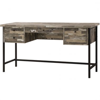 Coaster 801235 Rustic Style Writing Desk with Drawers in Salvaged Cabin