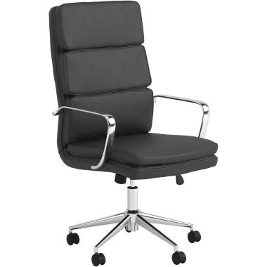 Coaster High Back Upholstered Office Chair in Black