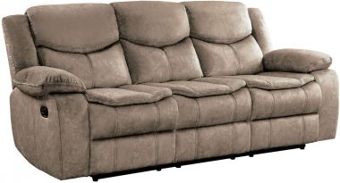 Homelegance Bastrop Double Reclining Sofa in Brown