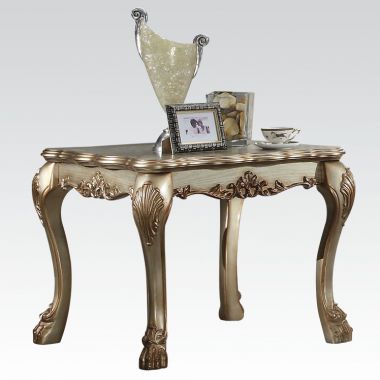 ACME Dresden End Table in Gold Patina - AC-83161