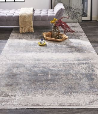 Feizy Cadiz Lustrous Gradient Rug, Silver Gray, 11ft - 6in x 14ft - 6in Area Rug