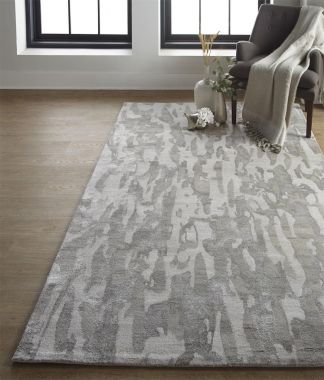 Feizy Dryden Contemporary Abstract Rug, Silvery Gray, 3ft - 6in x 5ft - 6in Area Rug