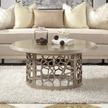 Homey Design HD-8913C Coffee Table in Champagne