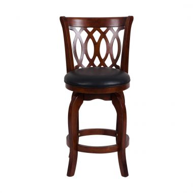 Homelegance 38"H Shapel Swivel Counter Height Chair in Cherry - Set of 2 (1133-24S)