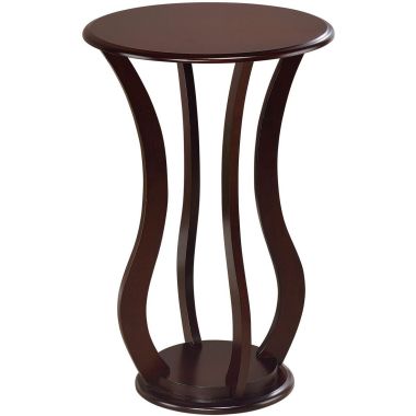 Coaster Round Top Accent Table in Cherry