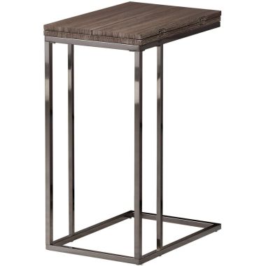 Coaster Expandable Top Accent Table in Weathered Grey and Black