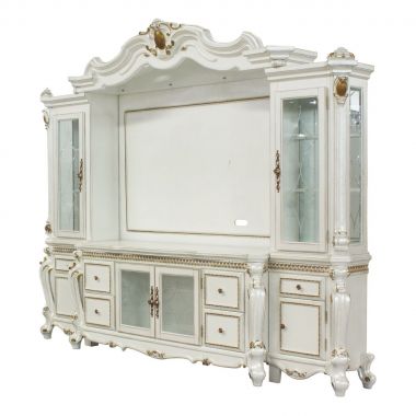 ACME Picardy Entertainment Center in Antique Pearl