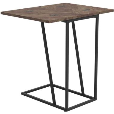 Coaster Expandable Chevron Rectangular Accent Table in Tobacco