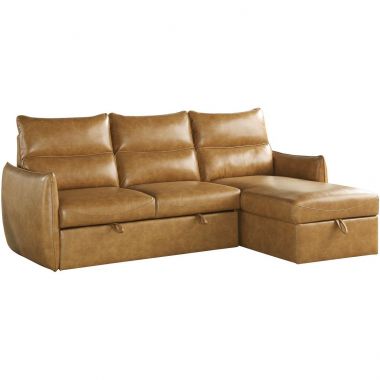 Homelegance Delara 2Pc Reversible Sectional with Pull-out Bed in Brown